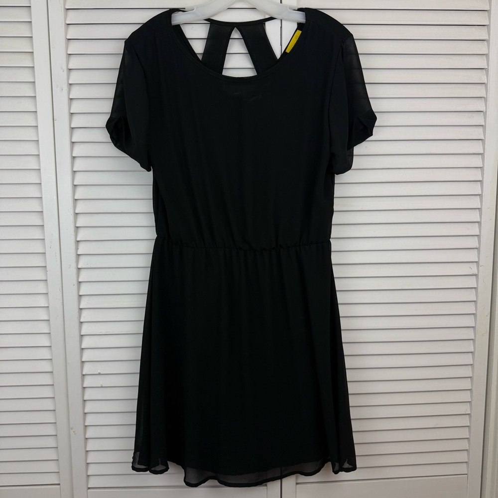 Nordstrom Dee Elle Cut Out Chiffon Skater Dress